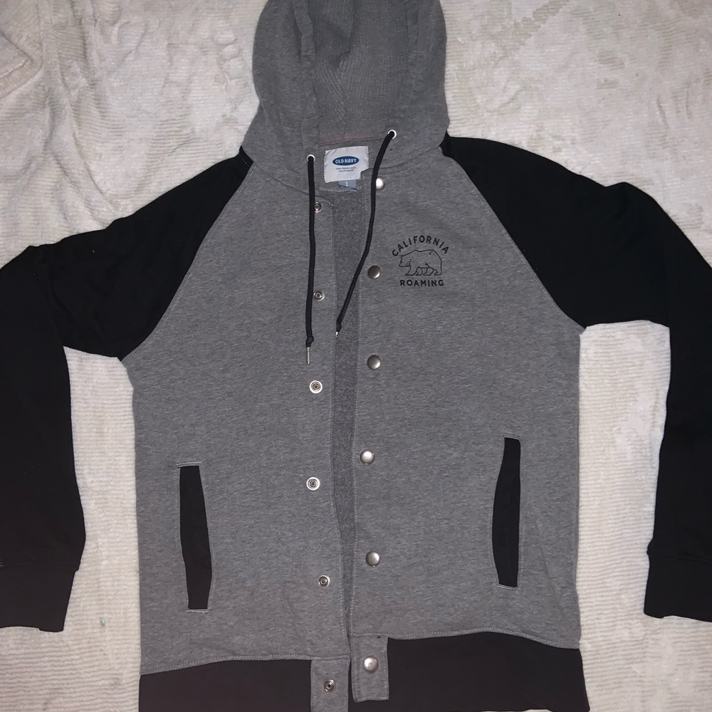 Old Navy Mens Small Button Up Hoodie